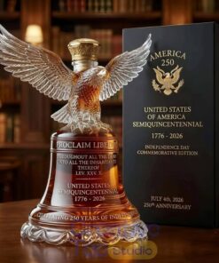 U.S. 250th Anniversary Liberty Bell Whiskey Bottle
