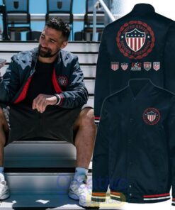 US Soccer Federation Bomber Jacket  – Team USA Football Fan Gear Streetwear