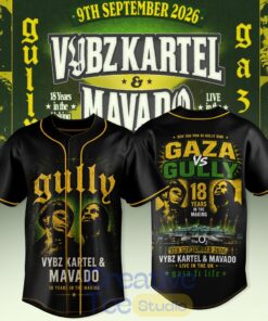 VYBZ KARTEL x MAVADO – GAZA vs GULLY Special Baseball Jersey
