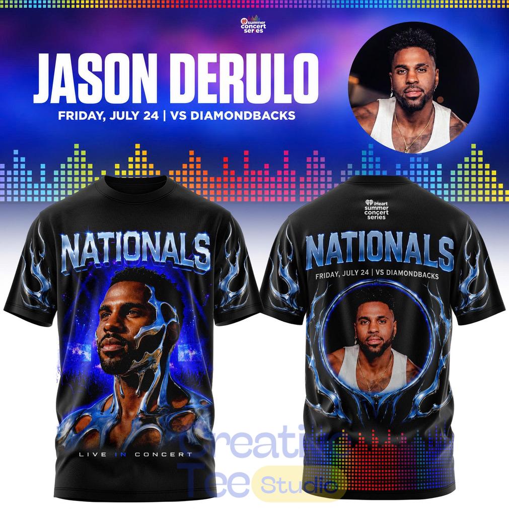 Washington Nationals x Jason Derulo Postgame Summer Concert Series T-Shirt Washington Nationals x Jason Derulo Postgame Summer Concert Series T-Shirt