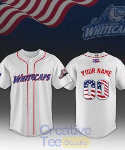 West Michigan Whitecaps 250th Anniversary 4th of July Jersey