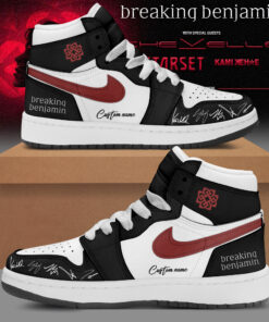 Breaking Benjamin American Tour 2026 Classic Air Jordan 1 Shoes Custom – Black