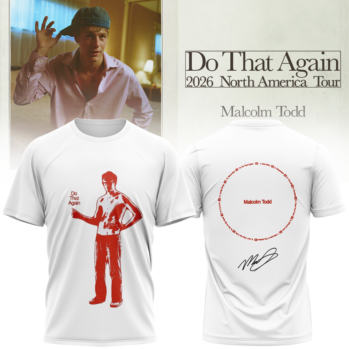 Malcolm Todd Do That Again Tour 2026 T-Shirt v7 Malcolm Todd Do That Again Tour 2026 T-Shirt v7