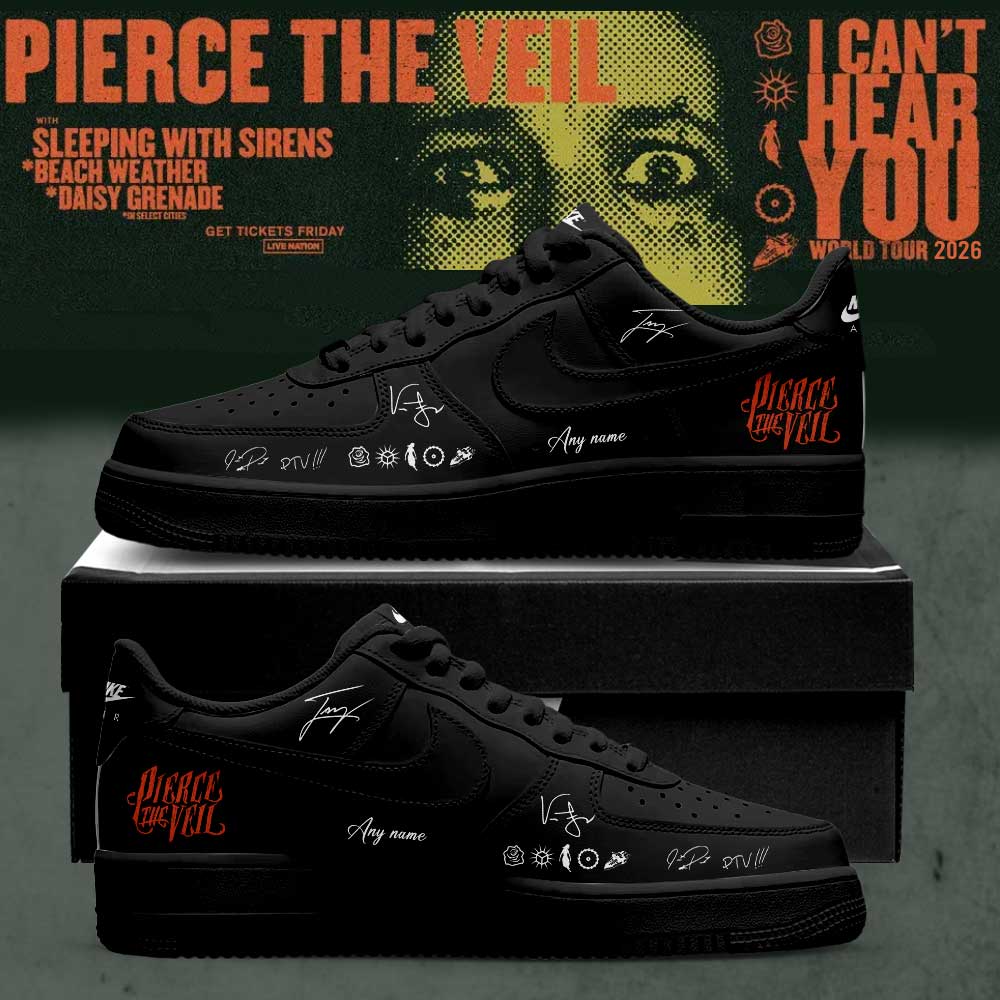 Pierce the Veil I Can’t Hear You World Tour 2026 Signature Custom AF1 Shoes v1 Pierce the Veil I Can’t Hear You World Tour 2026 Signature Custom AF1 Shoes v1