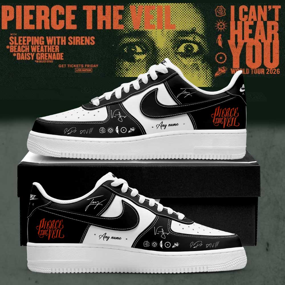 Pierce the Veil I Can’t Hear You World Tour 2026 Signature Custom AF1 Shoes v4 Pierce the Veil I Can’t Hear You World Tour 2026 Signature Custom AF1 Shoes v4