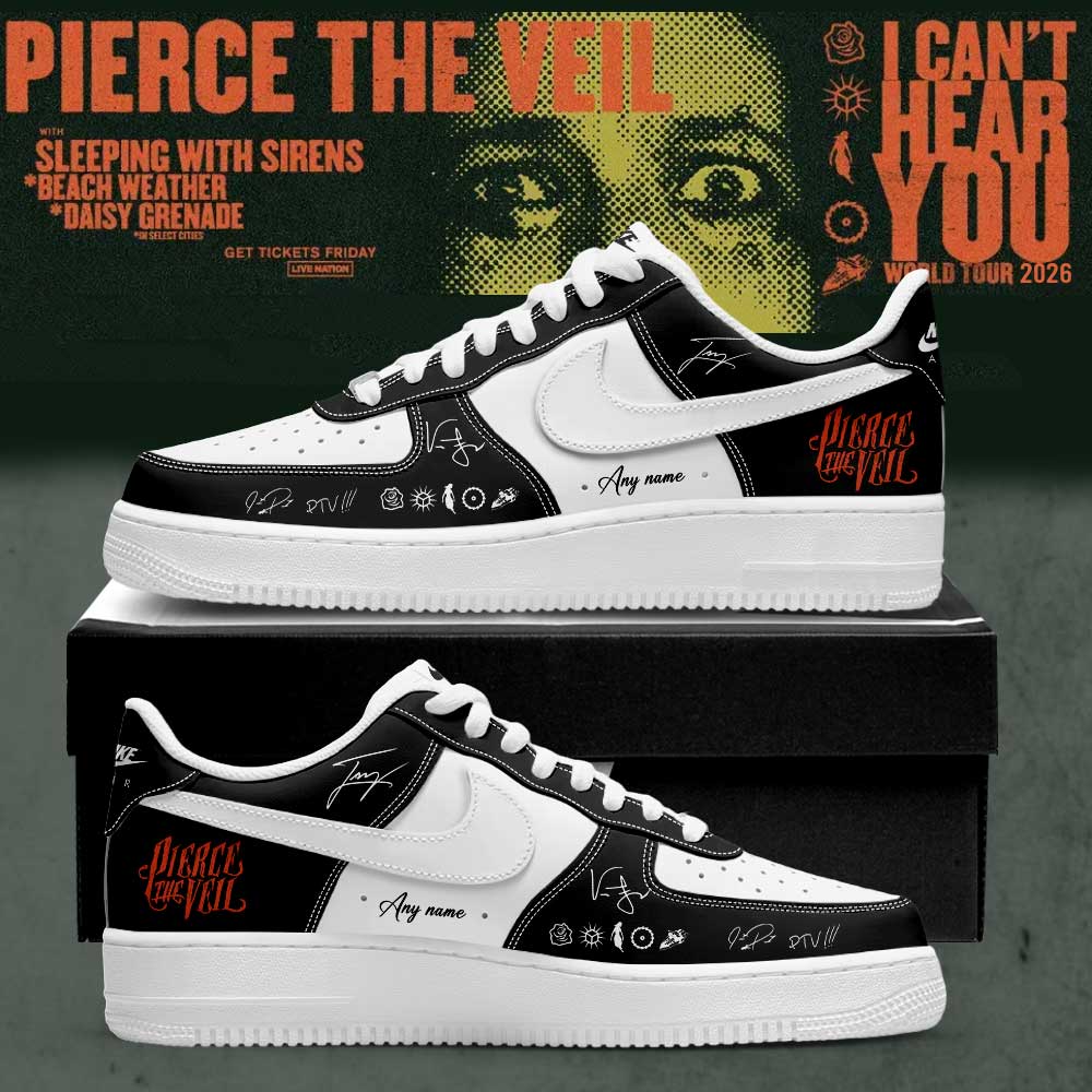 Pierce the Veil I Can’t Hear You World Tour 2026 Signature Custom AF1 Shoes v6 Pierce the Veil I Can’t Hear You World Tour 2026 Signature Custom AF1 Shoes v6