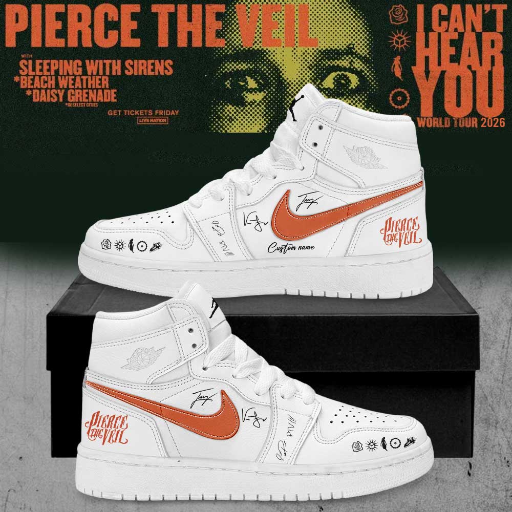 Pierce the Veil I Can’t Hear You World Tour 2026 Signature Custom AJ1 Shoes V9 Pierce the Veil I Can’t Hear You World Tour 2026 Signature Custom AJ1 Shoes V9