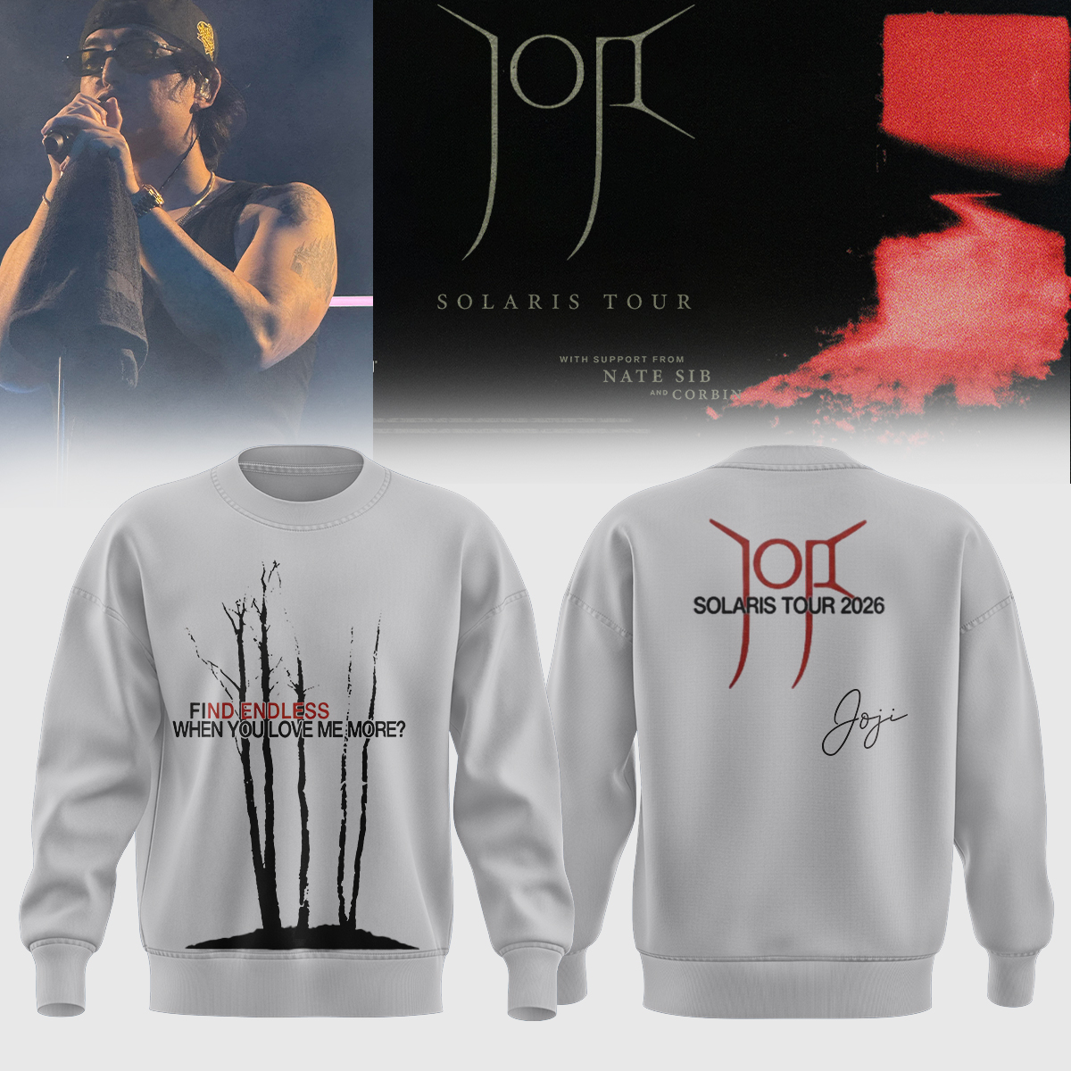 Joji Solaris Tour 2026 Special Sweatshirt v1 Joji Solaris Tour 2026 Special Sweatshirt v1