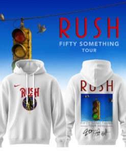RUSH “Fifty Something Tour” 2026 Signed Hoodie – White