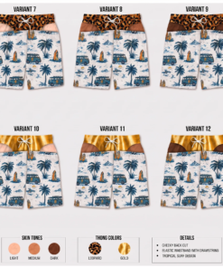 Custom Funny Men Swim Beach Shorts