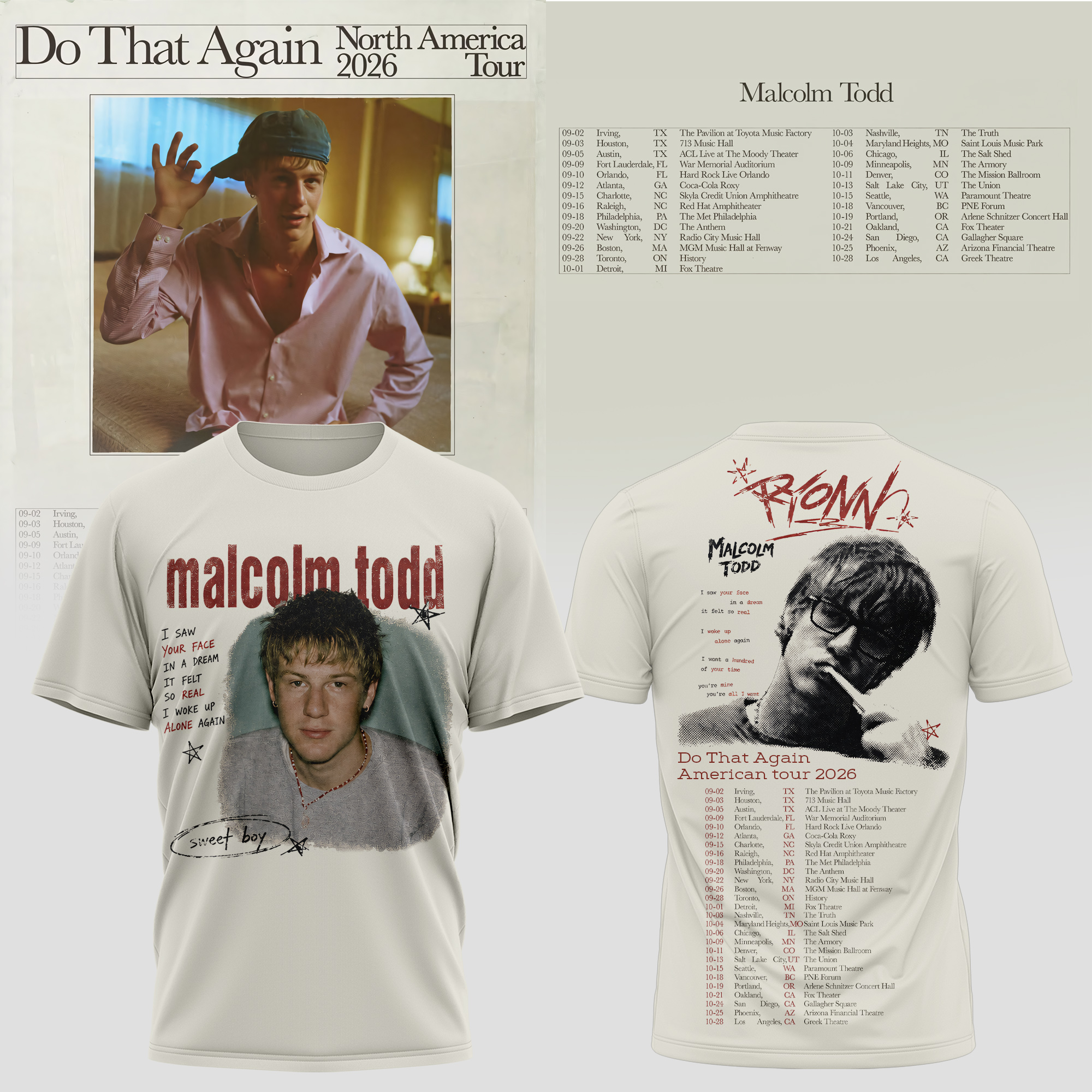 Malcolm Todd Do That Again Tour 2026 T-Shirt v11 Malcolm Todd Do That Again Tour 2026 T-Shirt v11