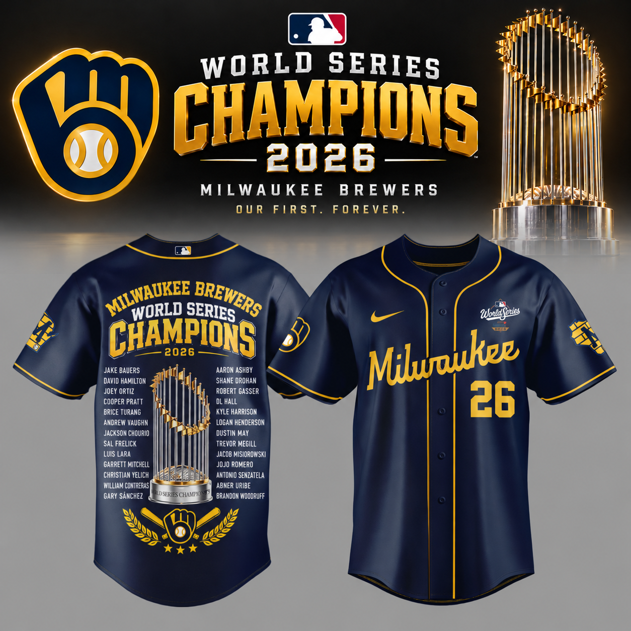 _Milwaukee Brewers 2026 World Series Champions – Jersey _Milwaukee Brewers 2026 World Series Champions – Jersey