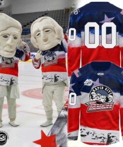 Limited Edition Rapid City Rush 2026 USA Patriot Night Custom Hockey Jersey