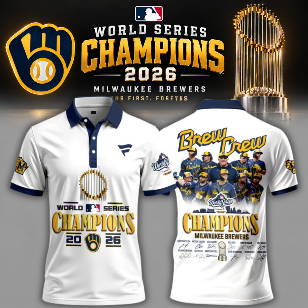 .Milwaukee Brewers 2026 World Series Champions – Polo .Milwaukee Brewers 2026 World Series Champions – Polo