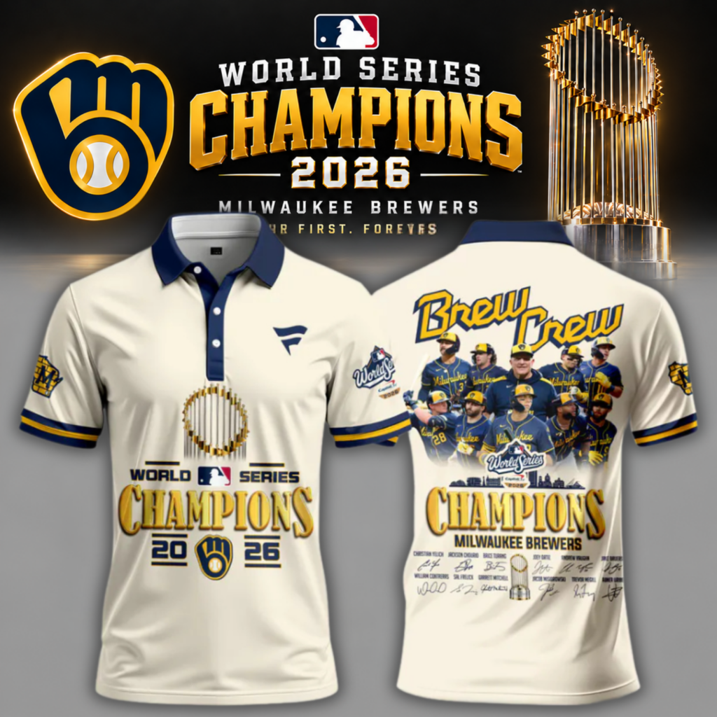 .Milwaukee Brewers 2026 World Series Champions – Polo .Milwaukee Brewers 2026 World Series Champions – Polo