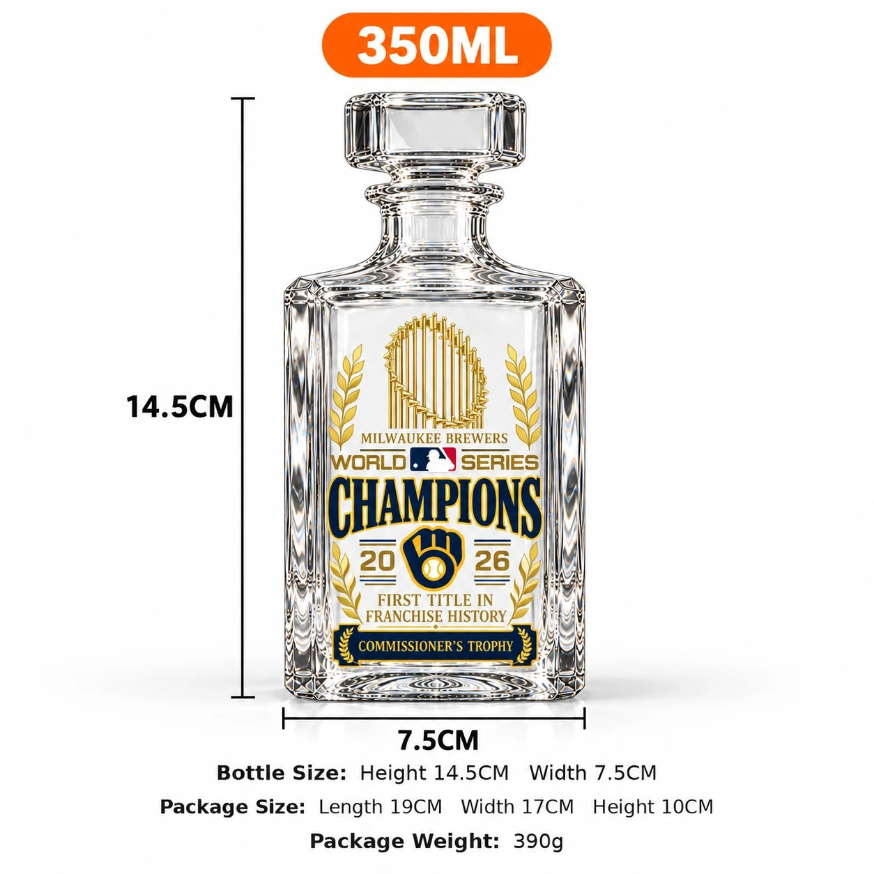 Limited Edition 2026 World Series Champions Decanter Limited Edition 2026 World Series Champions Decanter