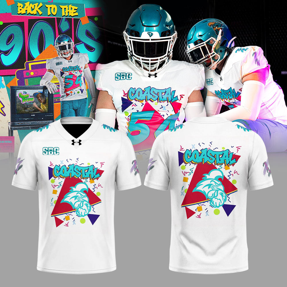 COASTAL CAROLINA GOES BACK TO THE ’90s Football Jersey COASTAL CAROLINA GOES BACK TO THE ’90s Football Jersey