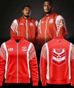 For Tonga Rugby League ’26 Tracksuit Retro Track Zip Jacket