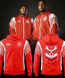 For Tonga Rugby League ’26 Tracksuit Retro Track Hoodie