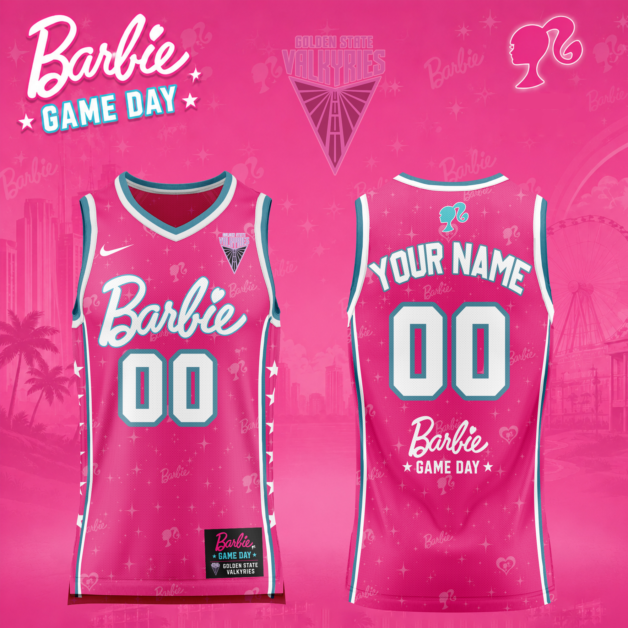 Valkyries 2026 WNBA x Barbie Game Day Jersey Limited Edition Pink Valkyries 2026 WNBA x Barbie Game Day Jersey Limited Edition Pink