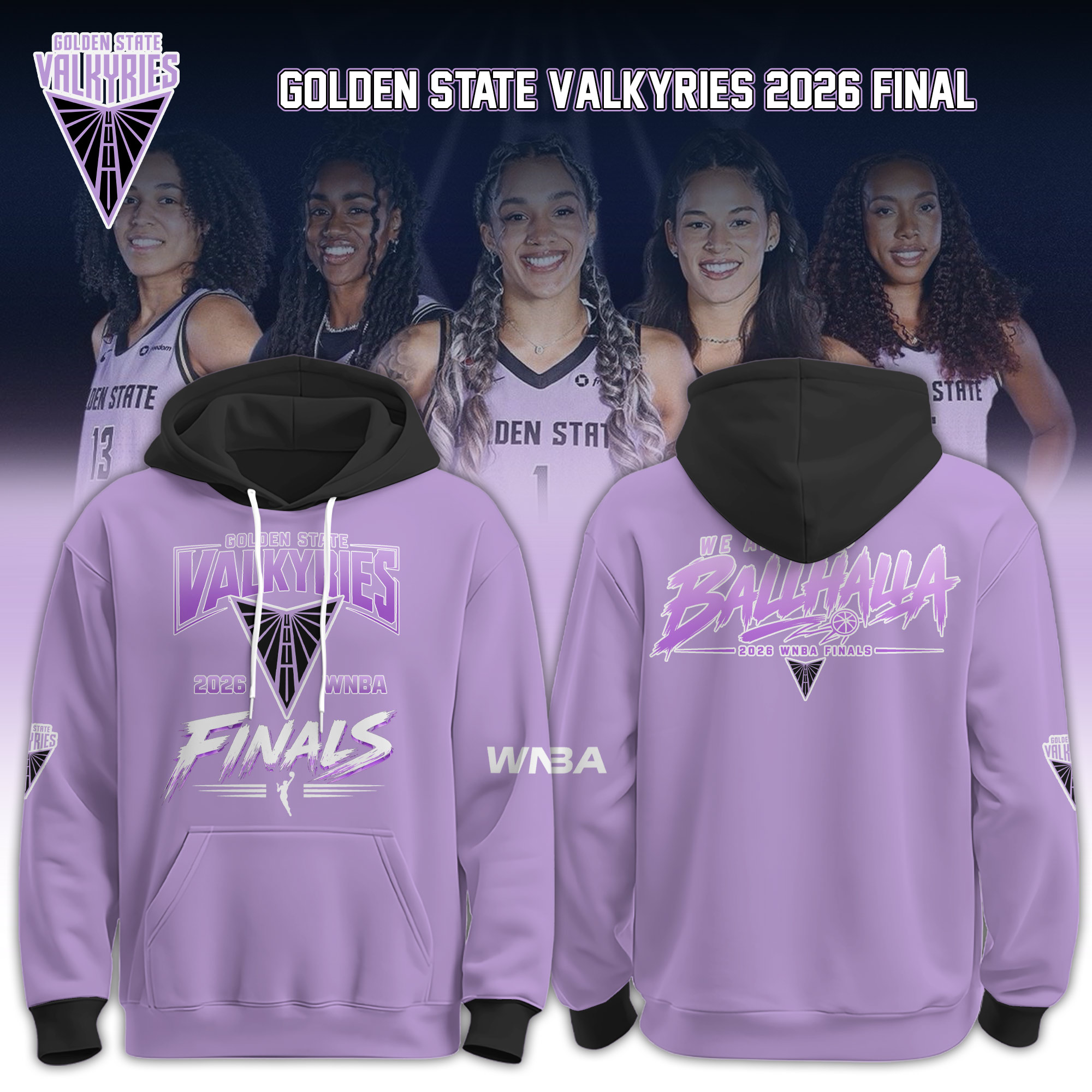 Valkyries 2026 WNBA Finals Hoodie Limited Edition Pink Valkyries 2026 WNBA Finals Hoodie Limited Edition Pink