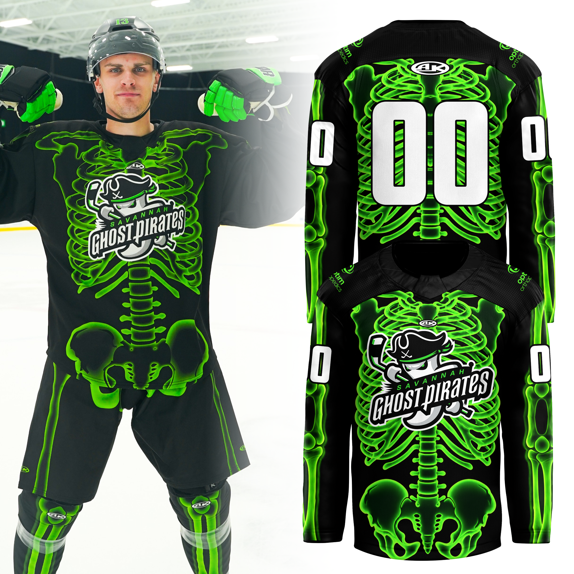 Savannah Ghost Pirates 2026 Halloween Hockey Jersey Savannah Ghost Pirates 2026 Halloween Hockey Jersey