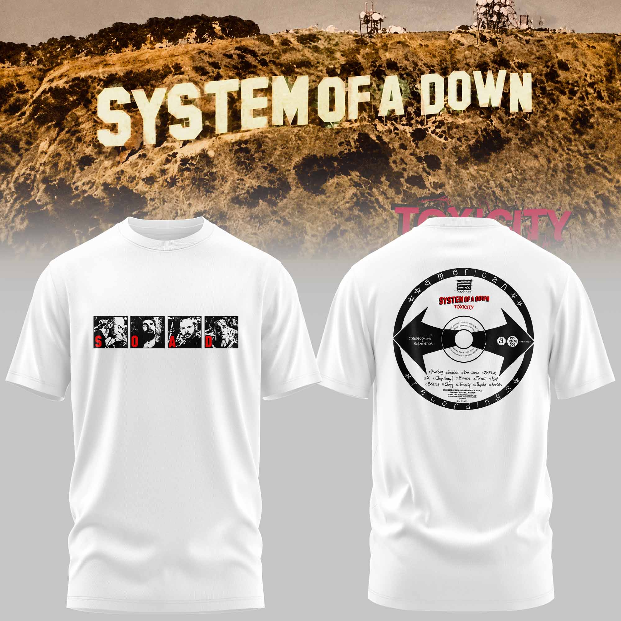 System of a Down — Toxicity Merch Collection T-Shirt System of a Down — Toxicity Merch Collection T-Shirt