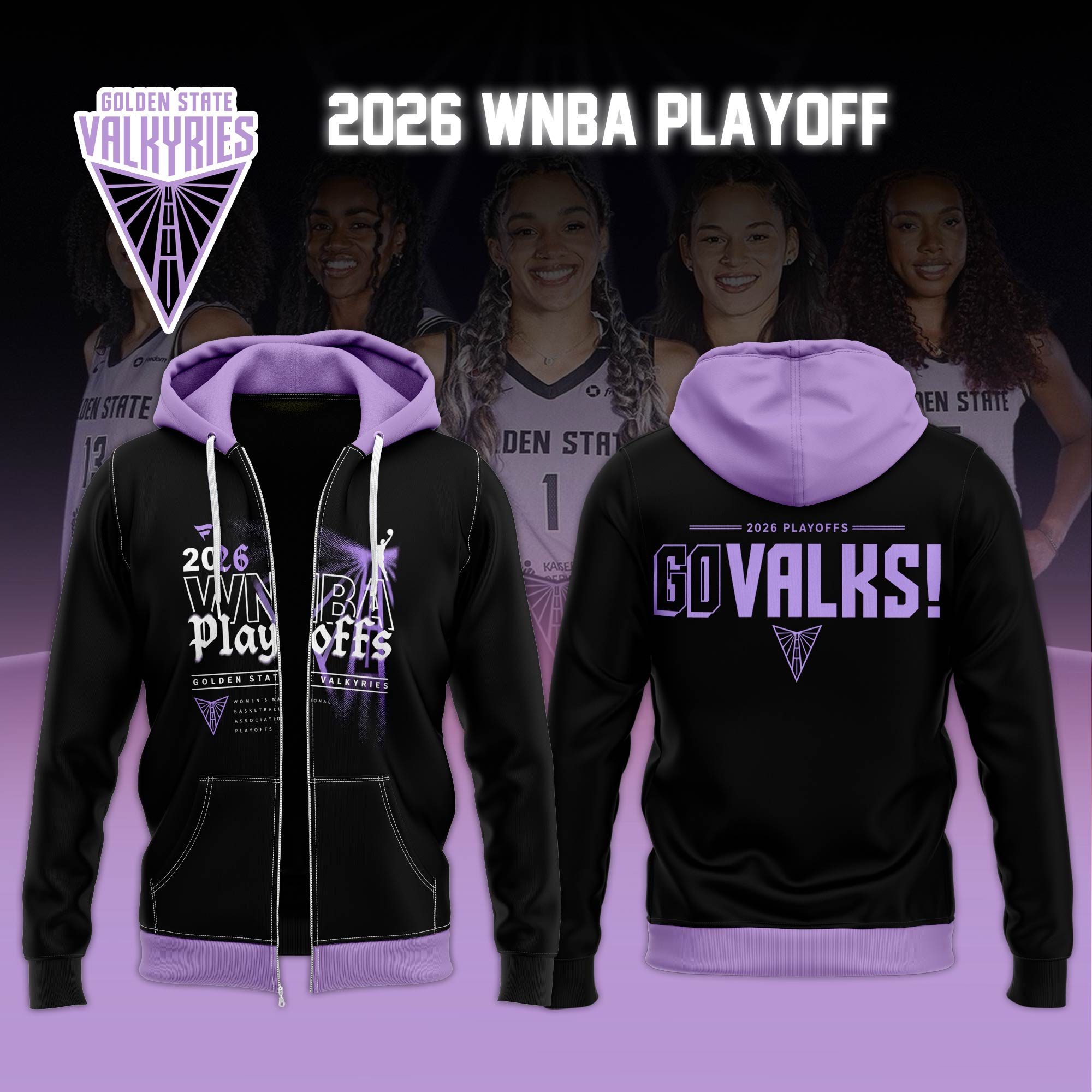 Valkyries 2026 WNBA Playoff ZipHoodie Limited Edition Valkyries 2026 WNBA Playoff ZipHoodie Limited Edition