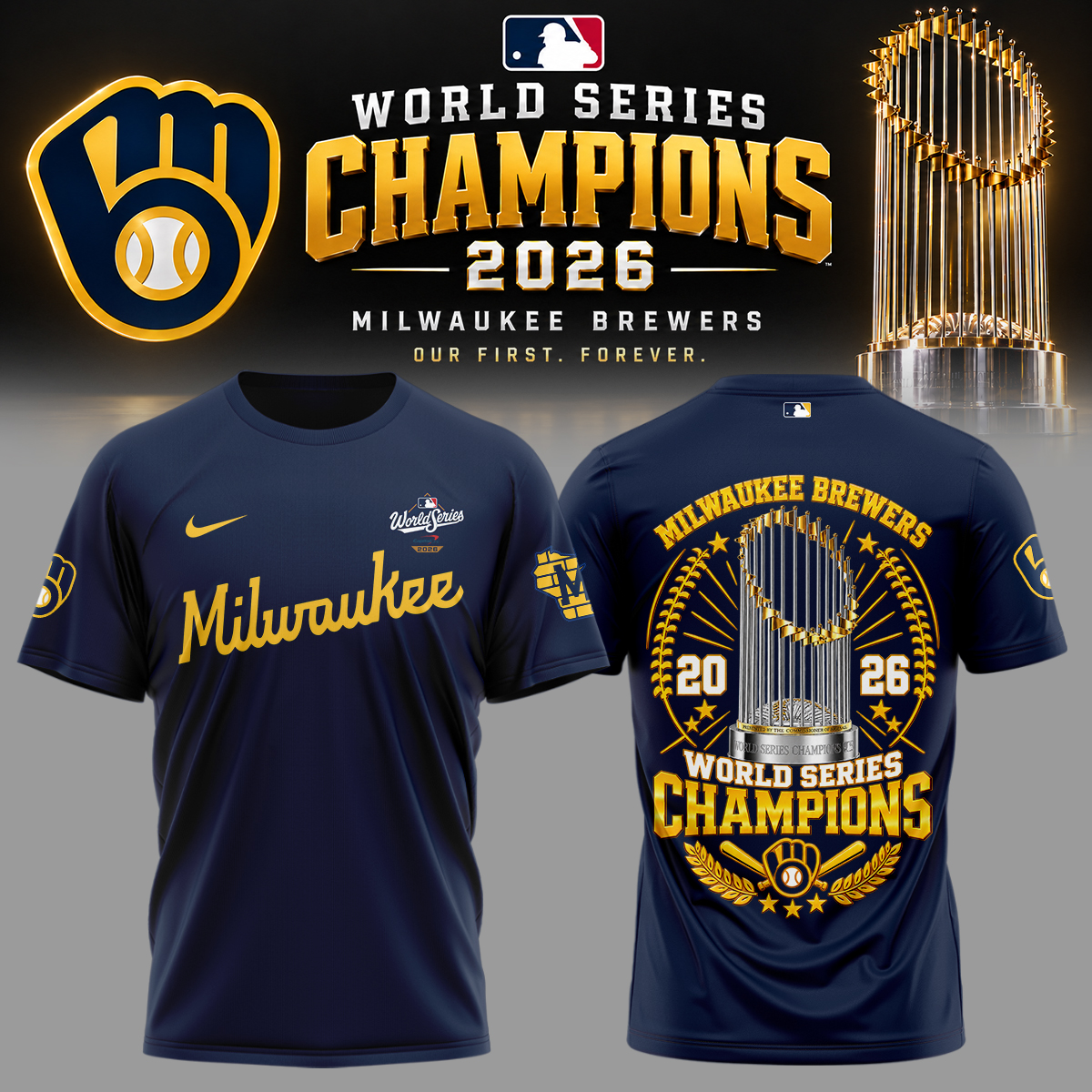 Milwaukee Brewers 2026 World Series Champions – Tshirt Milwaukee Brewers 2026 World Series Champions – Tshirt
