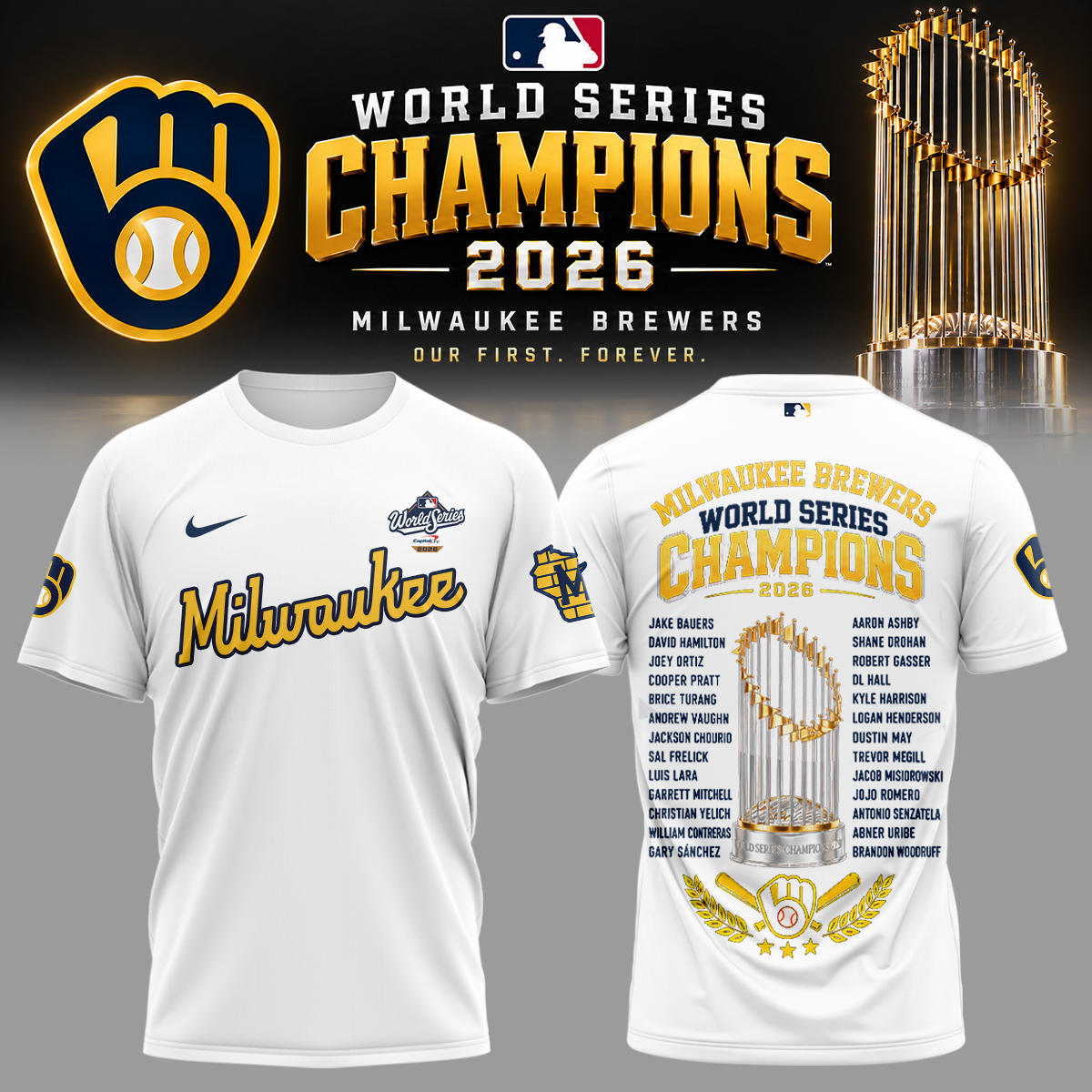 Milwaukee Brewers 2026 World Series Champions – Tshirt Milwaukee Brewers 2026 World Series Champions – Tshirt