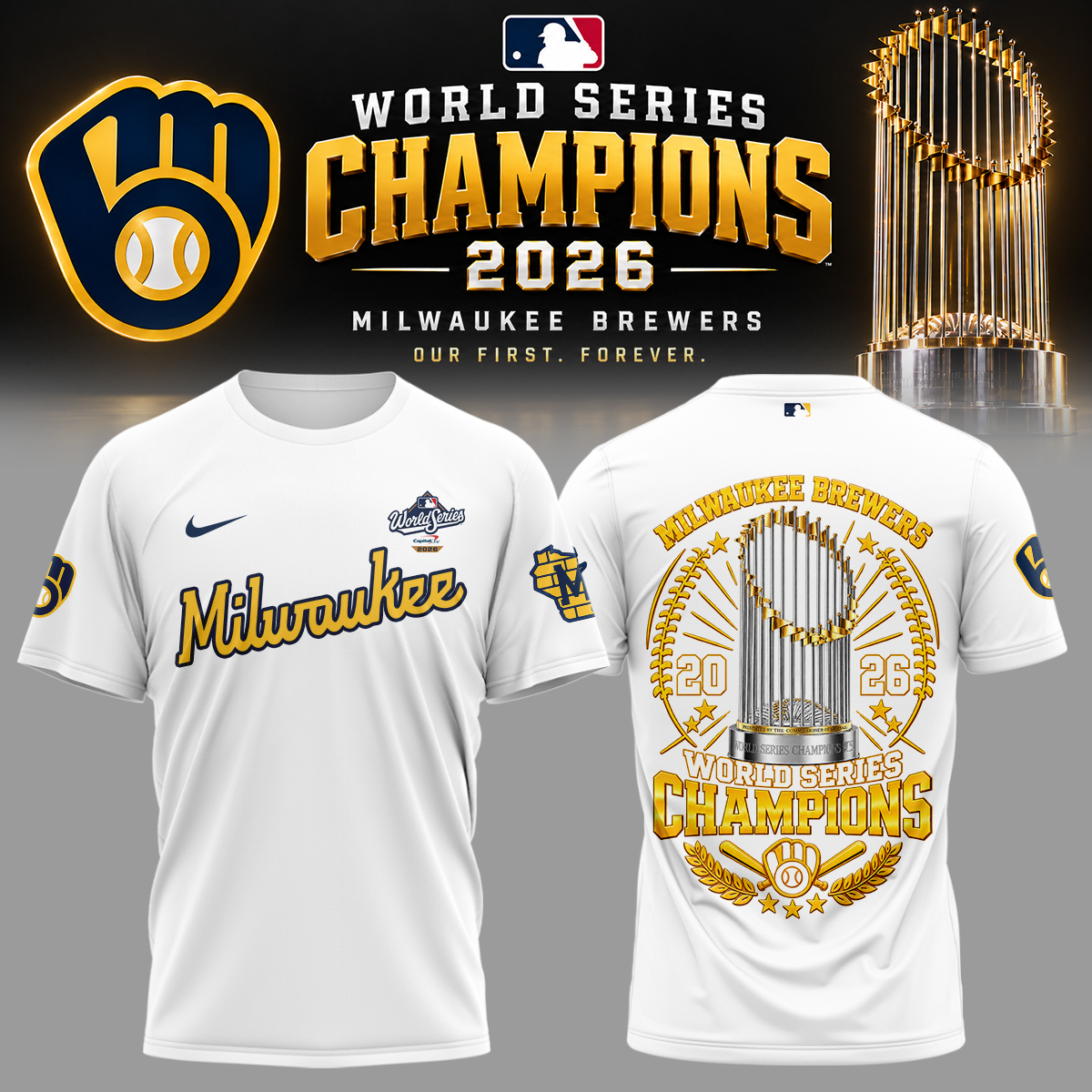 Milwaukee Brewers 2026 World Series Champions – Tshirt Milwaukee Brewers 2026 World Series Champions – Tshirt