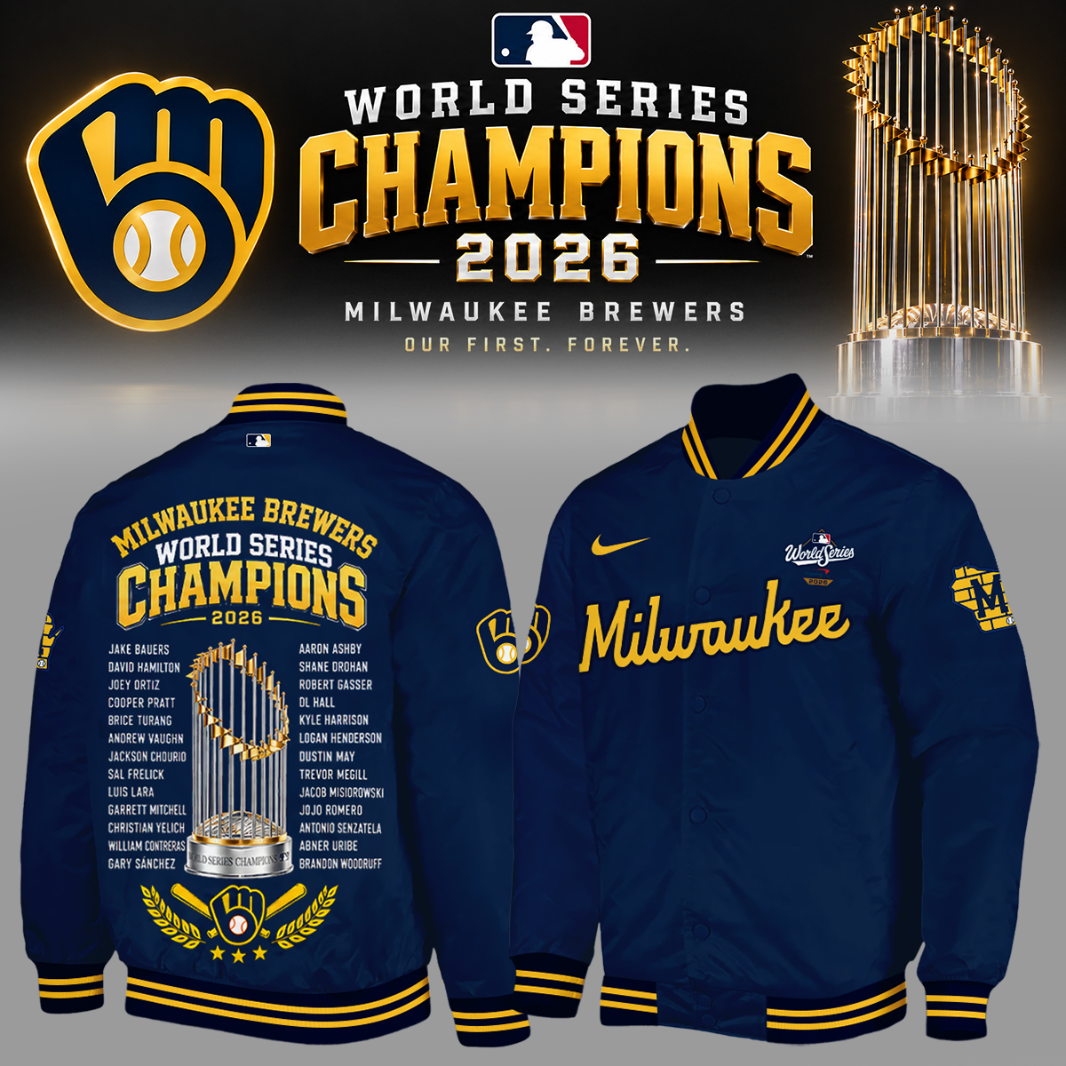 Milwaukee Brewers 2026 World Series Champions – Bomber Milwaukee Brewers 2026 World Series Champions – Bomber