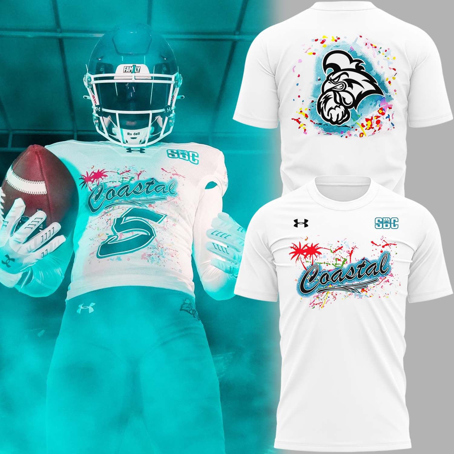 Special New Coastal Football Uniform t-shirt Special New Coastal Football Uniform t-shirt