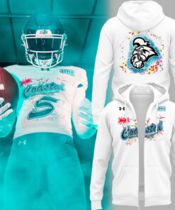 Special New Coastal Football Uniform Zip Hoodie