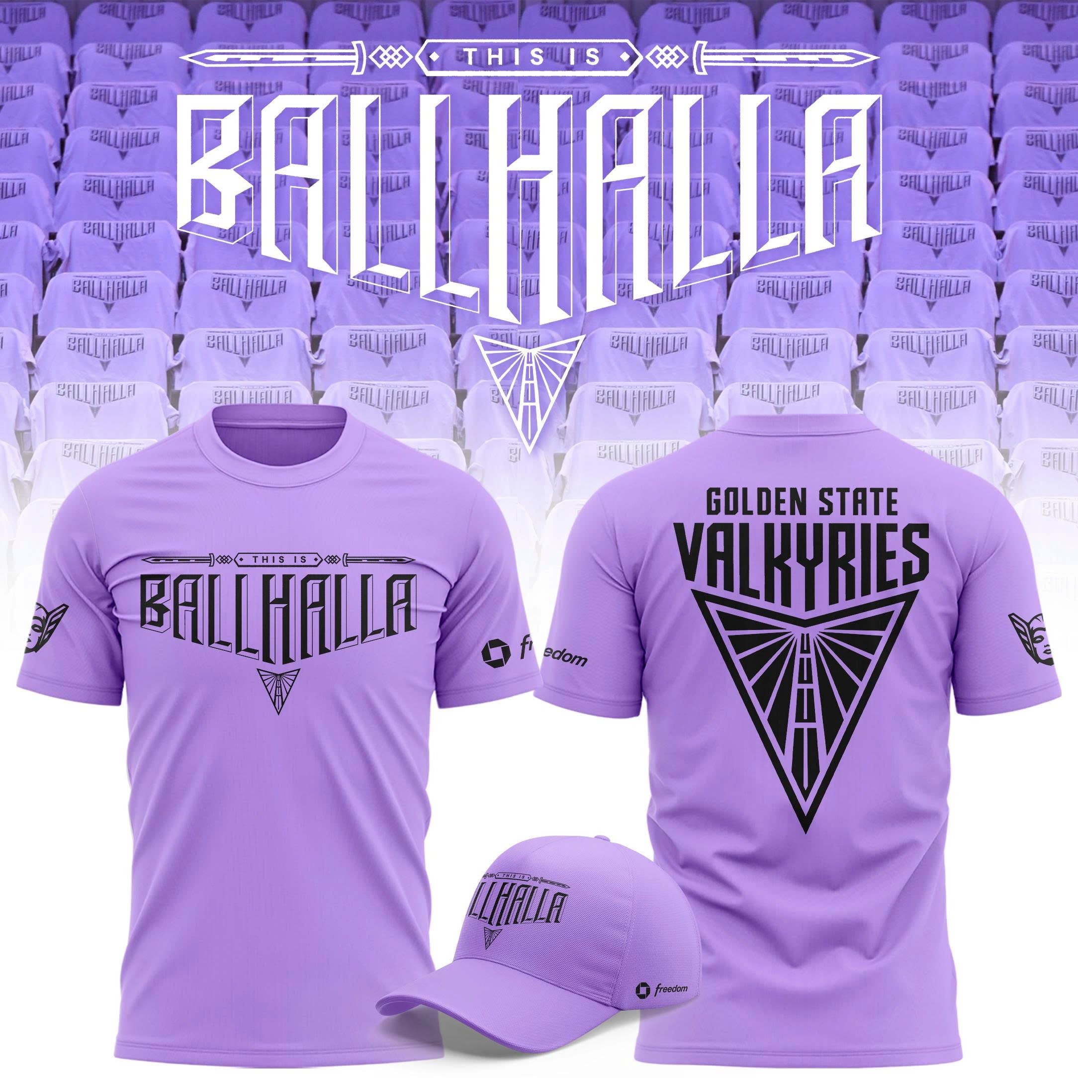 Golden State Valkyries “This is Ballhalla” T-shirt Golden State Valkyries “This is Ballhalla” T-shirt