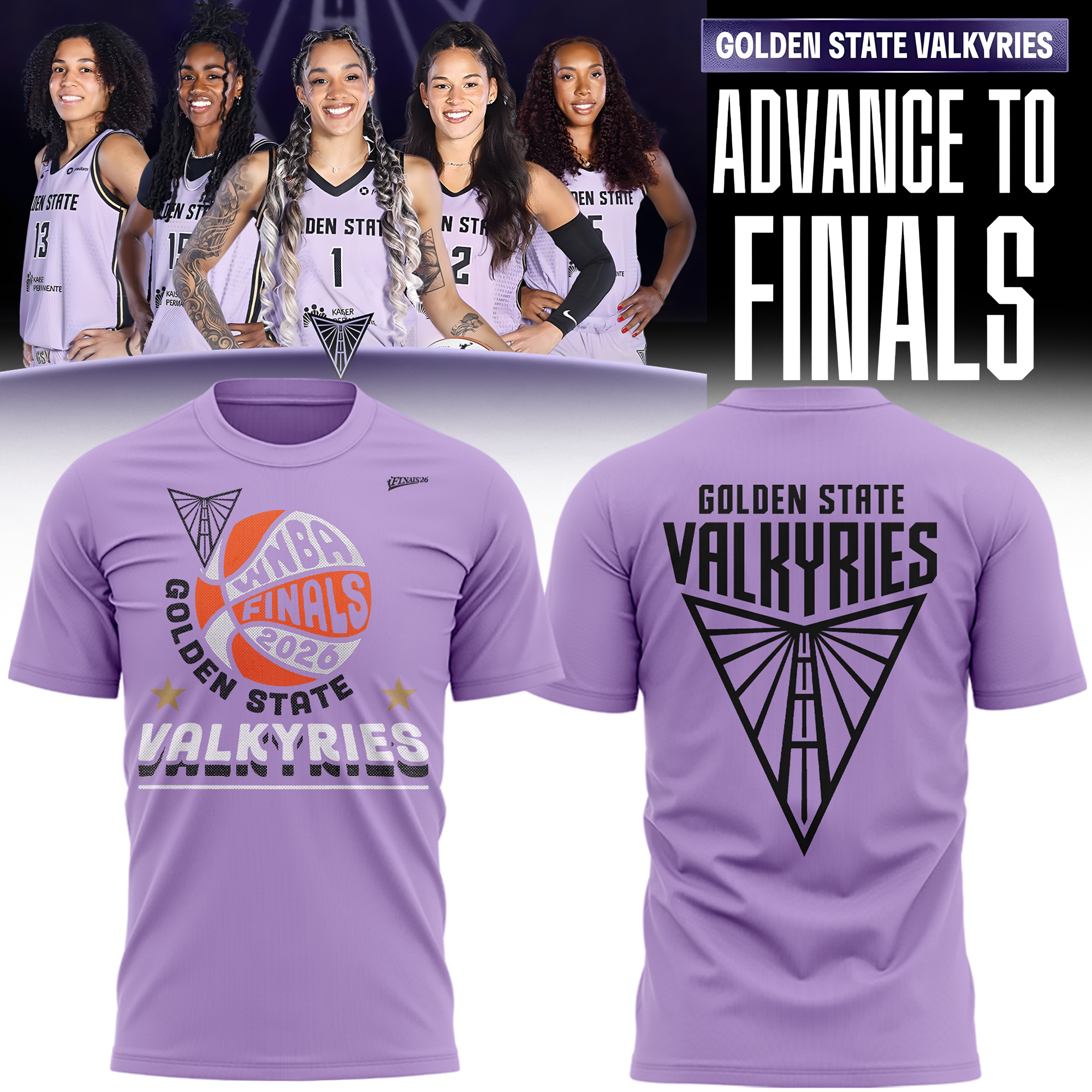 Limited edition Golden State Valkyries 2026 Finals T-Shirt – Violet Limited edition Golden State Valkyries 2026 Finals T-Shirt – Violet