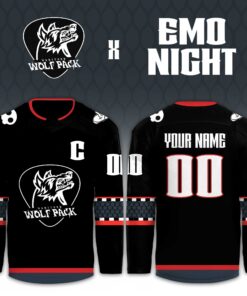 Limited Edition Hartford Wolf Pack 2026 Emo Night Hockey Jersey
