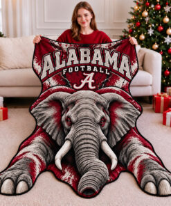 Limited Editon Alabama Crimson Tide Elephant Custom Shape Blanket