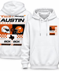 The limited-edition Texas Longhorns x McLaren hoodie comes in 3 colors
