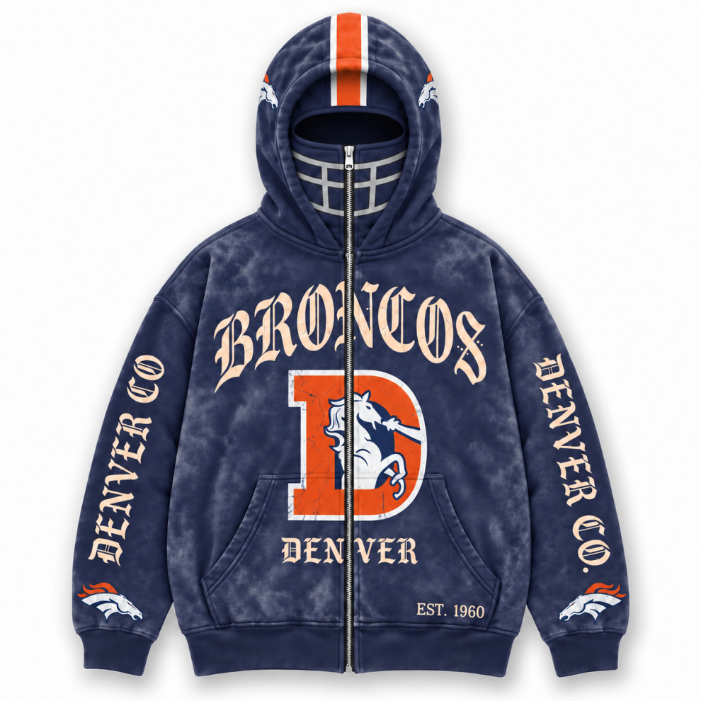 Limited Edition full-face zip-up hood featuring football helmet grill graphics Hoodie Limited Edition full-face zip-up hood featuring football helmet grill graphics Hoodie