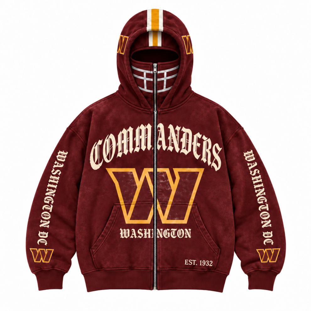 Limited Edition full-face zip-up hood featuring football helmet grill graphics Hoodie Limited Edition full-face zip-up hood featuring football helmet grill graphics Hoodie