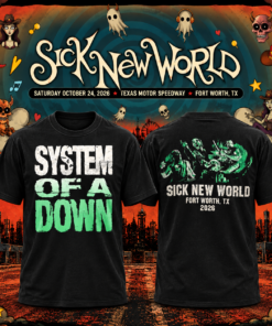 Limited Edition SOAD Sick New World Texas 2026 Tshirt