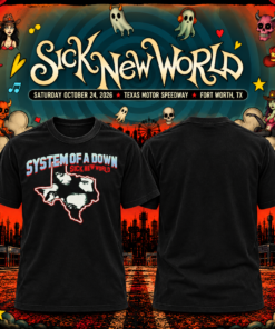 Limited Edition SOAD Sick New World Texas 2026 Tshirt