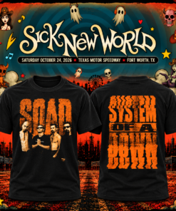 Limited Edition SOAD Sick New World Texas 2026 Tshirt