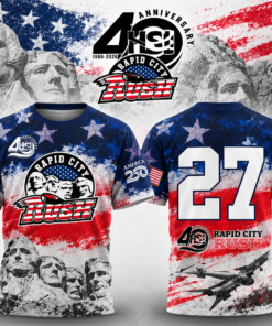 Limited Edition Rapid City Rush 2026 USA Patriot Night Tshirt