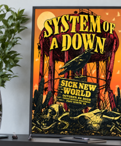 Limited Edition SOAD Sick New World Texas 2026 Poster