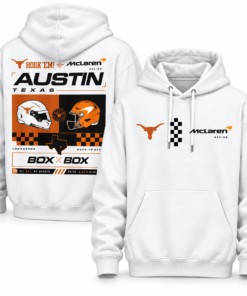 The limited-edition Texas Longhorns x McLaren hoodie comes in 3 colors The limited-edition Texas Longhorns x McLaren hoodie comes in 3 colors